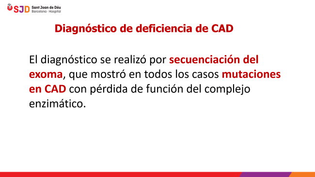 Diagnóstico de deficiencia de CAD