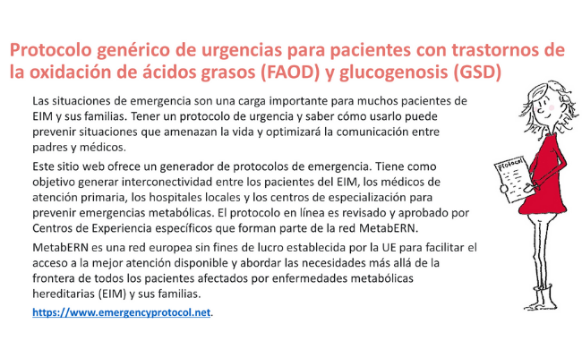 protocolo genérico de urgencias para pacientes con trastornos de la oxidación de ácidos grasos y protocolos individualizados