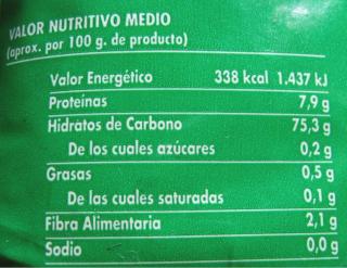Etiqueta nutricional. Imagen: Wikimedia Commons