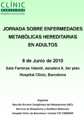 Jornada sobre enfermedades metabólicas hereditarias en adultos 