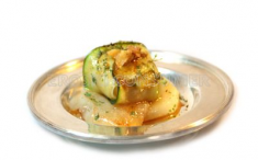Raviolis de calabacín con queso y pera. Imagen: Consumer Eroski